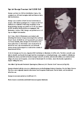 A preview of a PDF biography for Hall, George Freeman